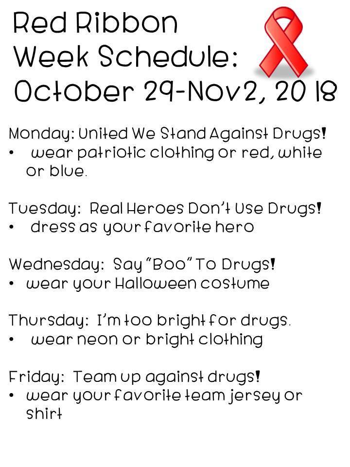 Red Ribbon Week Schedule