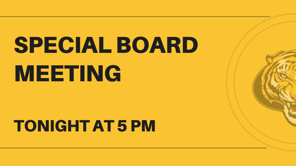 SPECIAL BOARD MEETING