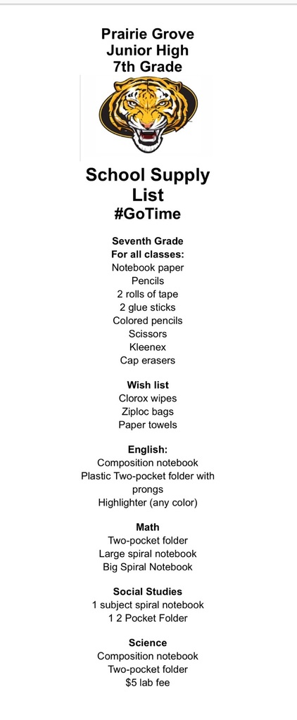 supply lists