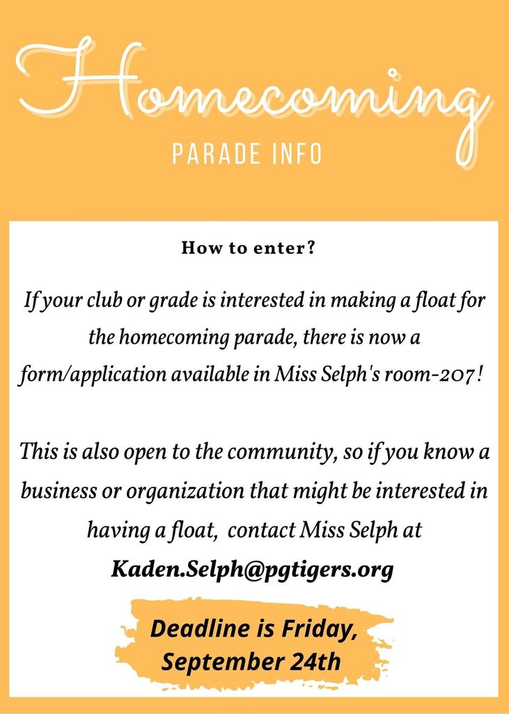 Homecoming Parade Info