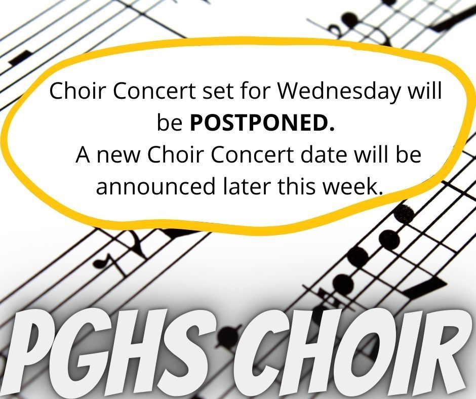 Choir Concert Postponed