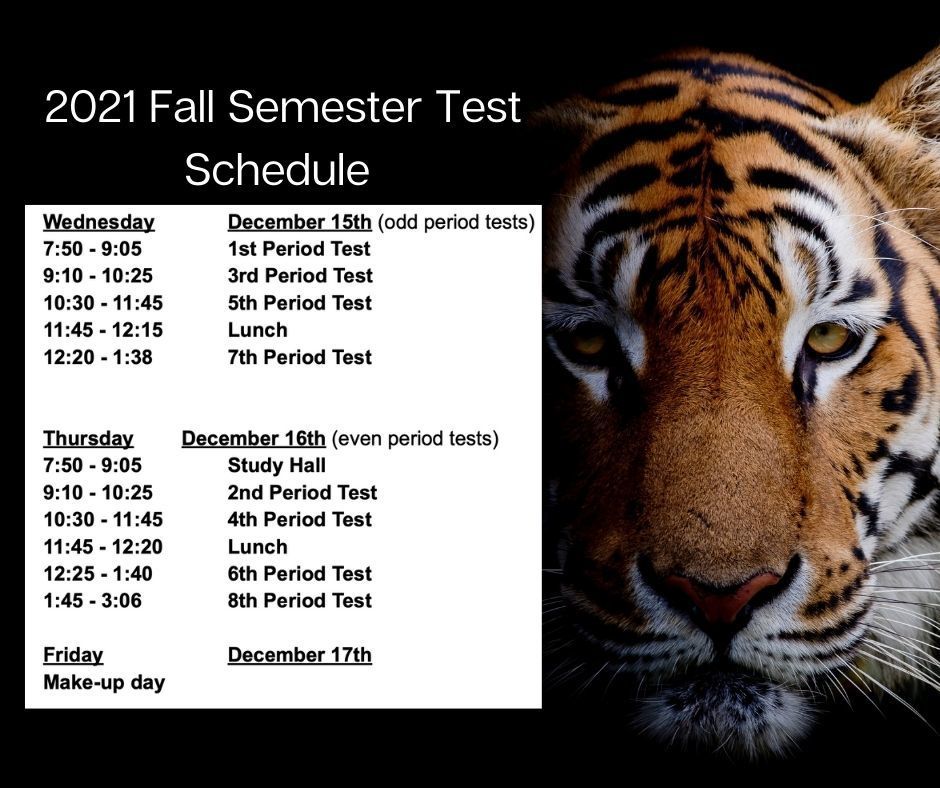 test schedule 