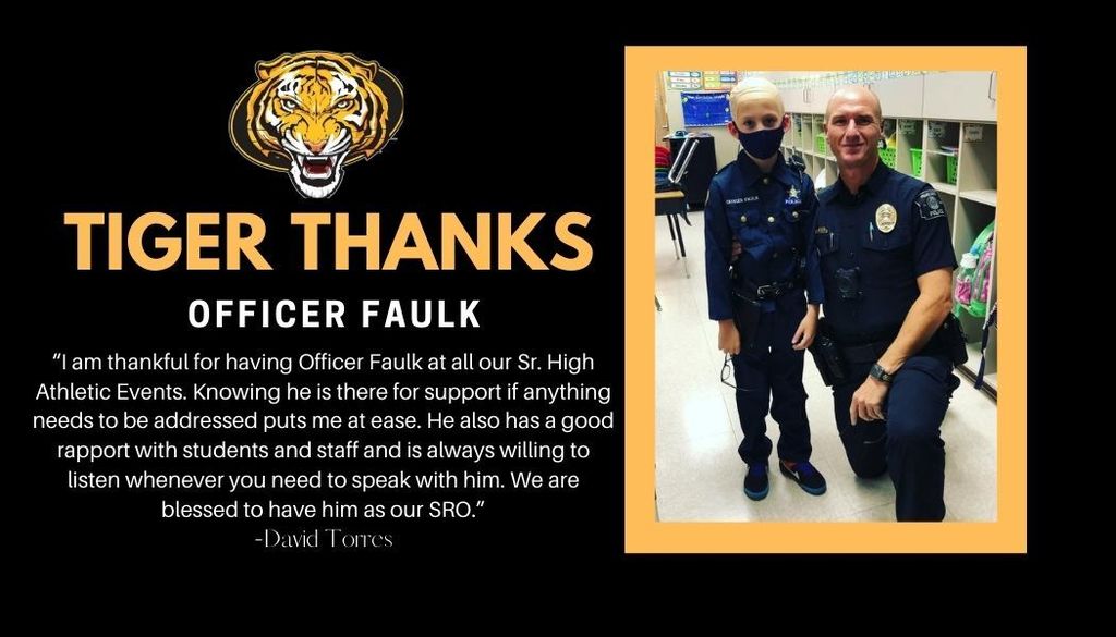 Tiger Thanks- Faulk