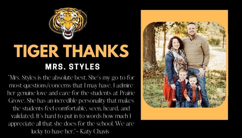 Tiger Thanks- Styles 
